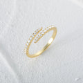 CANNER 2023 New S925 Sterling Silver Classic Open Diamond Smooth Women'S Wedding Engagement Ring