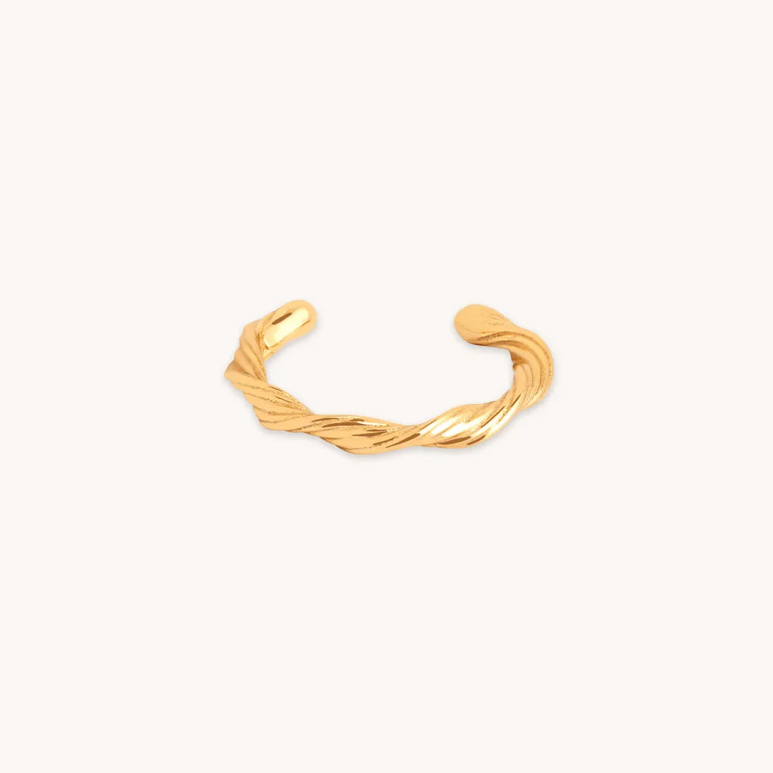 LOZRUNVE Minimalist Texture Pure Silver 925 Wave Ear Cuff Earring Gold Jewelry Factory