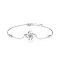 XRZ006 Luxury 925 Sterling Silver VVS 0.5 Ct Moissanite Fine Jewelry Flower Windmill Charm Fashion Bracelet for Women Gift