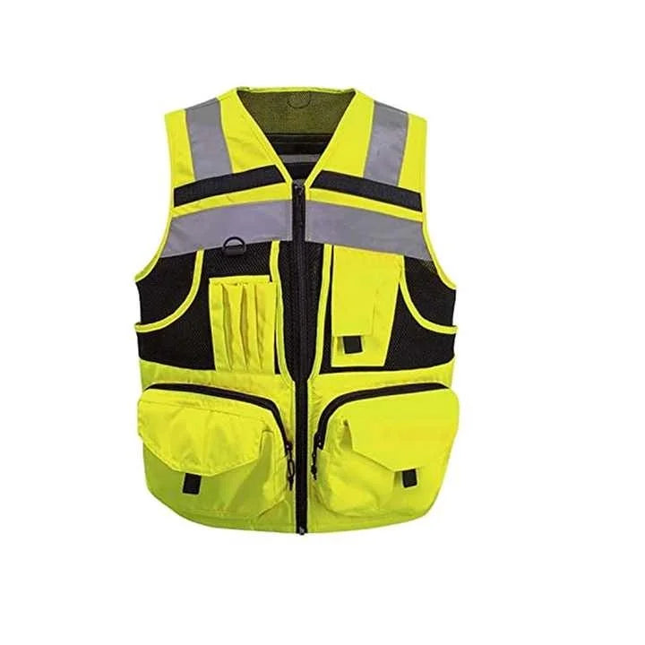 Premium Lightweight Reflective Safety Vest High Visibility Adjustable Design Ideal for Road Construction and Emergency Safety
