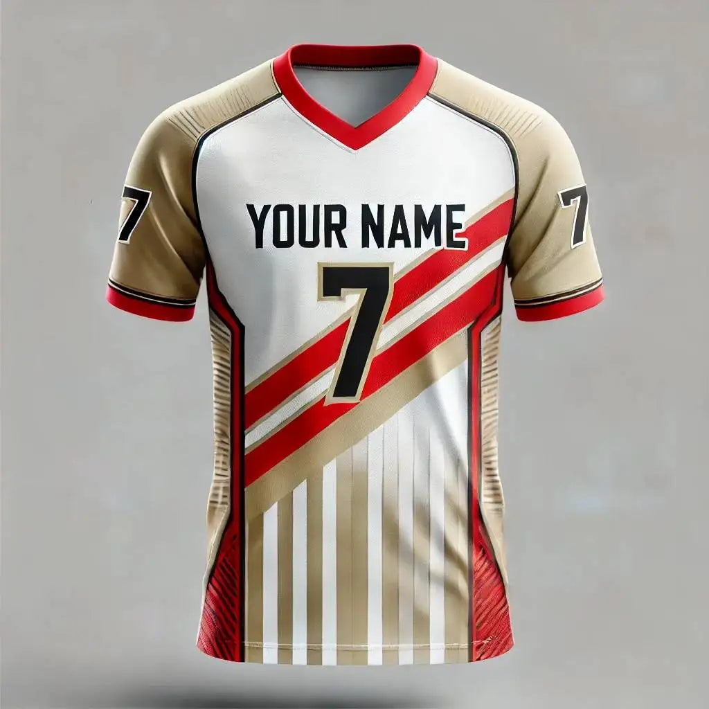 High Quality Customizable V-Neck Soccer Top for Men Breathable Adult Size with Name Printing OEM Service for Club Teams