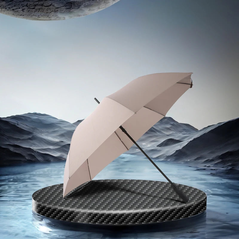 Ultralight Carbon Fiber Straight Rod Automatic Long Handle Umbrella Golf Umbrella Business Advertising Gift Set Umbrella
