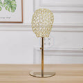 Wig Head Mannequin Shiny Gold Mannequin Head Stand for Wig Display