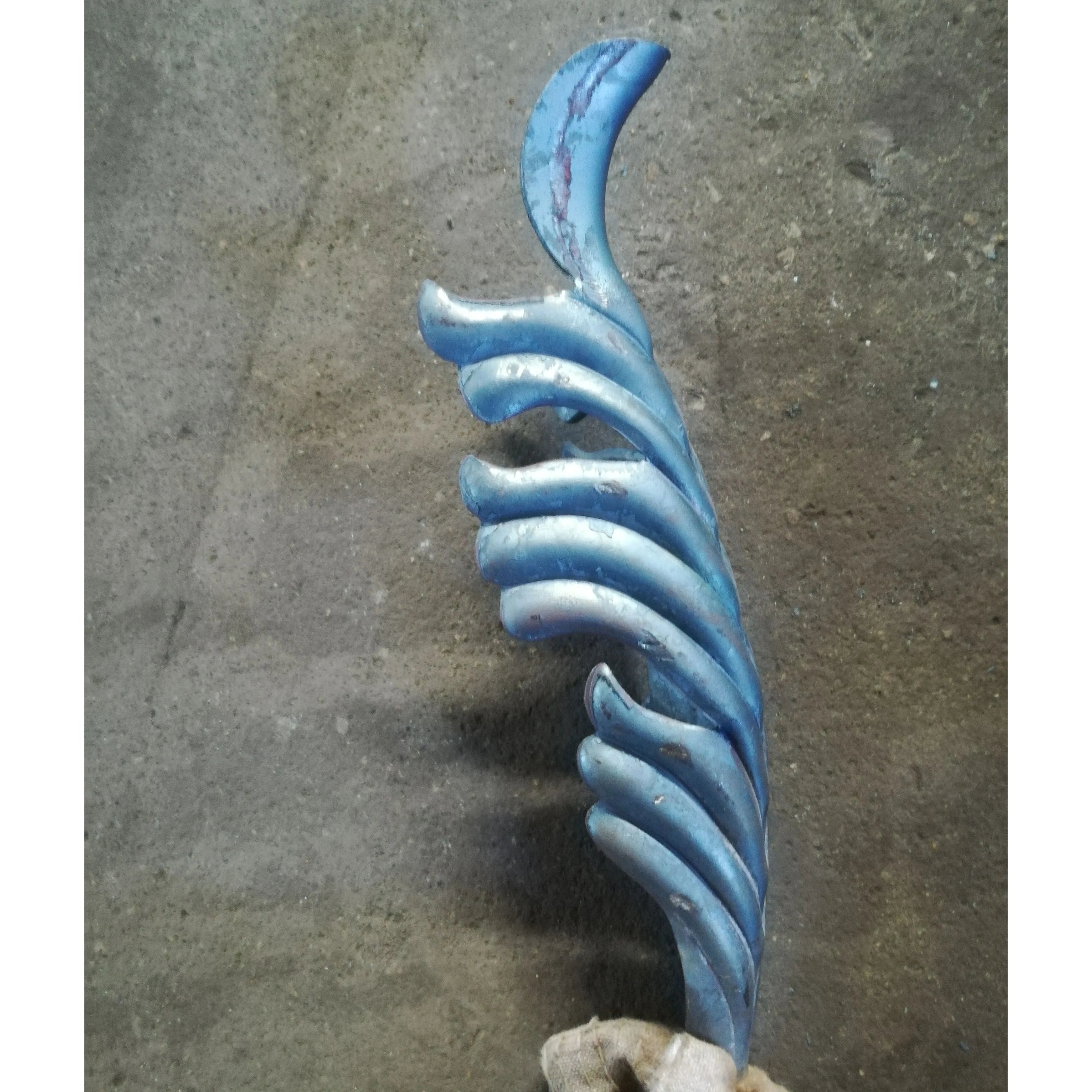 280x70mm Components Elements Wrought Iron Leaves for Staircase Railing Handrail Balcony Balustrade Gate Fence Parts