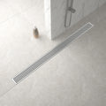 NEODRAIN 32 Inch Modern Stainless Steel Shower Drain Square Slot Cover Direct Drain Style for Bathroom USA Dropship Supported