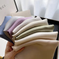OEM Custom logo Design Spring and Autumn Thin Solid Color Curling Simple 90cm square Scarf Silk Scarf Silk Mul Berry Silk