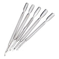 Nail Art Cuticle Pusher Remover Stainless Steel Dead Skin  Finger Push Double Heads Metal Manicure Pedicure Care Tools