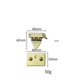 Metal Handbag Purse Button Lock Bag Closure Clasp