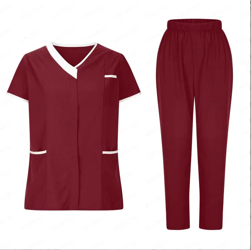 Unisex Adults Medical Uniform Doctor Nursing Scrubs Uniform Suits Generously Cut for a Comfortable Fit