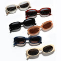Logo Custom Retro Men Small Square Sun Glasses UV400 Polygon Rectangle Sunglasses Women