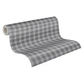 Made in Germany - Luxury Wallpaper rolls Career Grey Black White Non Woven Contract Wallpaper Check - 1005 x 053 m
