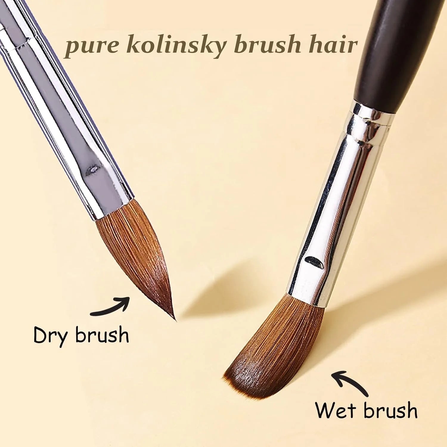 Professional Kolinsky Sable Hair Acrylic Nail Brush Sizes 14 16 18 for Nails