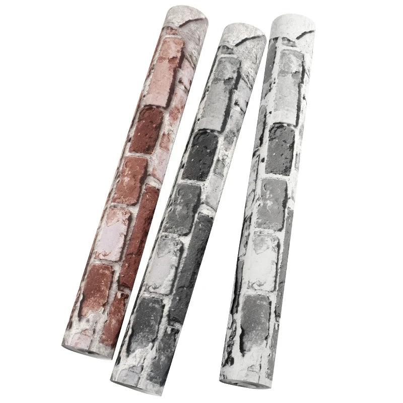 UDK Factory Price PVC Industrial 3D Brick Peel & Stick Wall Stickers Wall Self-Adhesive 3D Wallpaper  for Wall Decoration