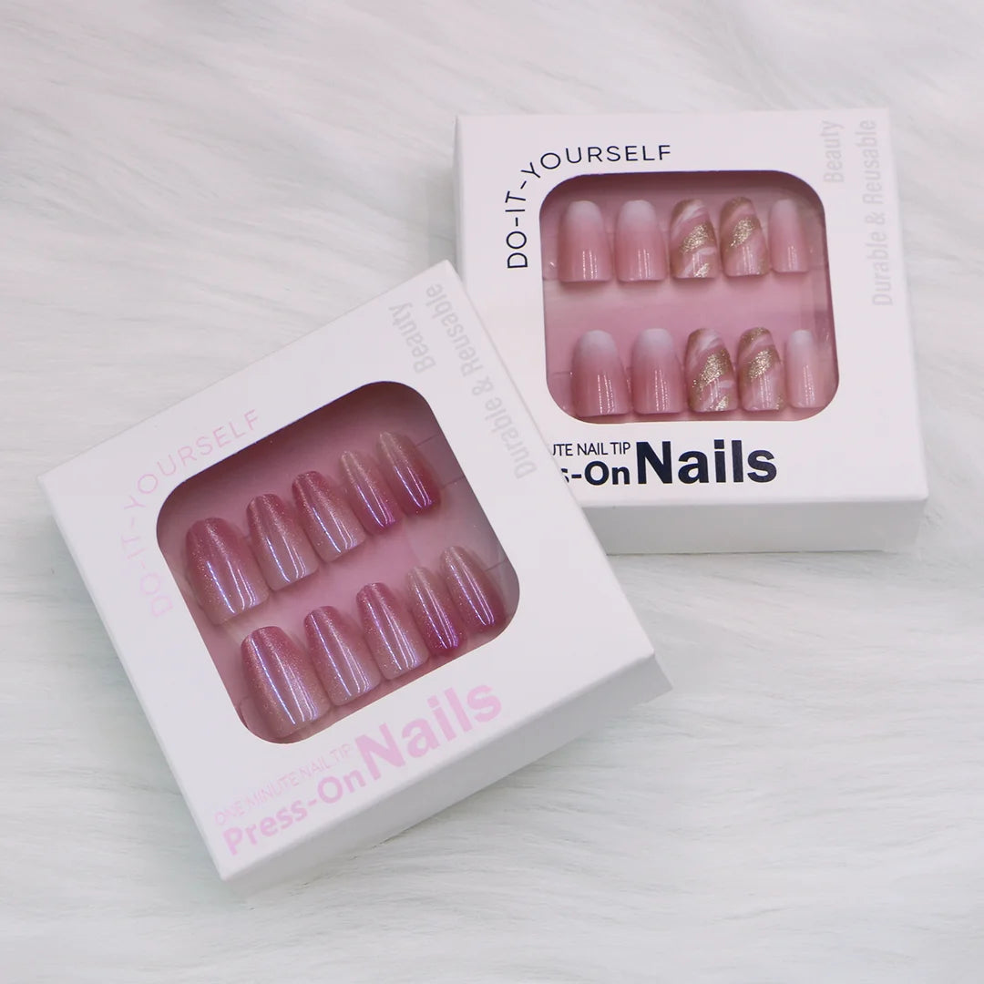Wholesale Custom Logo Press on Nails Packaging Box Nail Package Box With Window