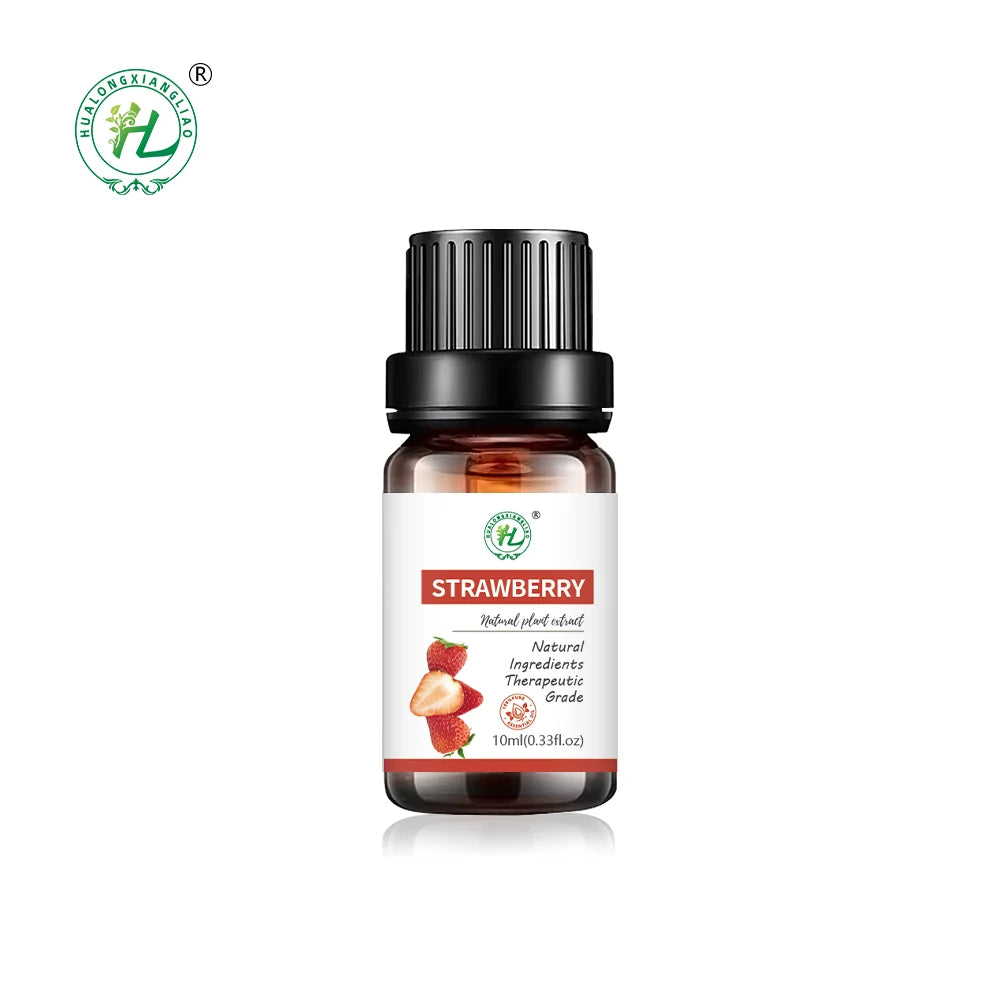 Strawberry Essential Oil 10mL - 100% Pure Natural Strawberry Seed Cold Pressed |  Full Custom - Logo Packing Etc...