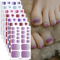 Cheap Safe Wholesale Support Customized CMYK Color Glitter Gradient Nail Polish Film Toenail Stickers