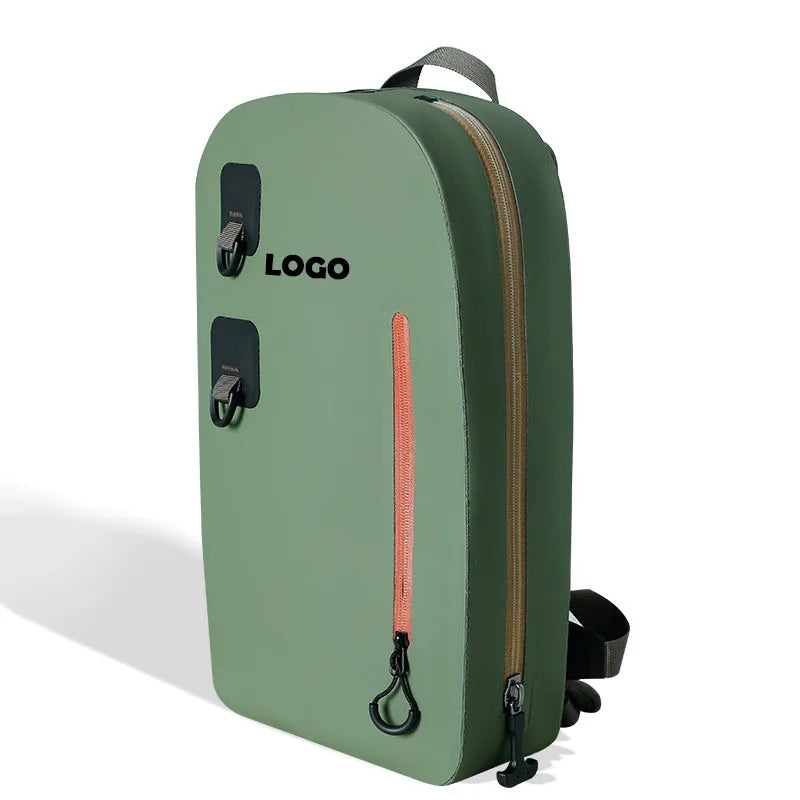 Waterproof Outdoor Fishing Gear Bag for Rod Reel Adjustable Crossbody Shoulder Sling Bag Reel Pouch 8.5L Two-layer Unisex Stock