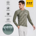 Men Autumn Long Sleeve Stylish Shirt Quick-drying Breathable Casual Sports Shirt with Reflective Mark for Man Active Sweat Shirt