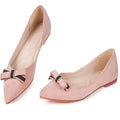 Factory Direct Non-slip Rubber Outsole Ladies Pink Tan Flats for Office Women's Cute Flat Shoes