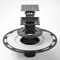 US Standard 4 Inch Square Shower Drain Stainless Steel Floor Drain with Durable ABS Base Dropshipping Supported
