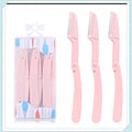 Foldable Protective Net 3-Piece Anti-Cut Safety Eyebrow Razor Set for Beginners