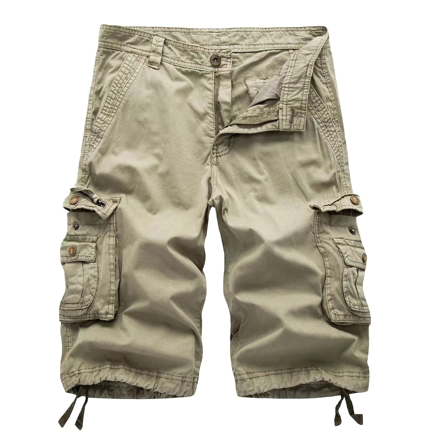 Factory Wholesale Summer Men's Oversized Loose Cargo Shorts 5-Inch Inseam Outdoor Casual Multi-Pocket Shorts for Big and Tall