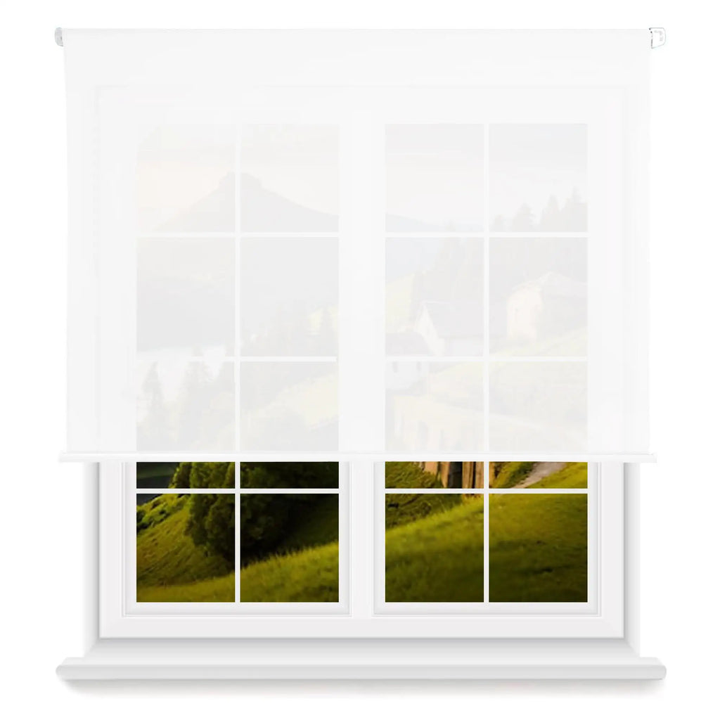 Well Home Plain Translucent Roller Blind - White 180 x 110cm (width x length)/Fabric size 177 x 105cm