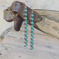 Boho String Vertical Turquoise Stackable Ribbon Fall Western Earrings for Cowgirl MegaBDM