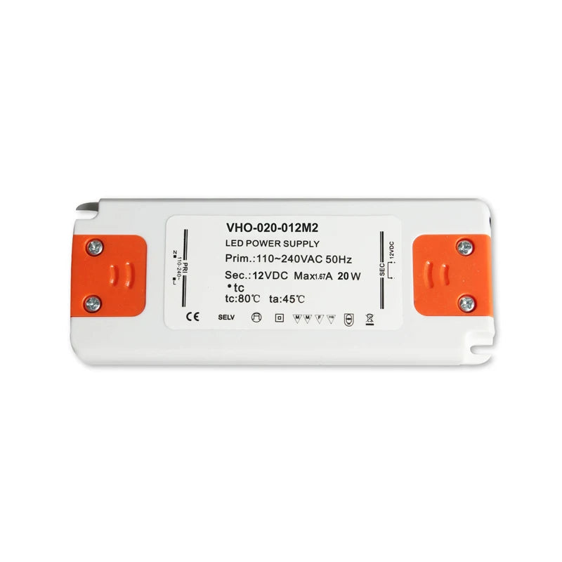High Voltage 20W 12V/24V Single Output Barrier Type Constant Voltage LED Driver AC-DC Power Supply