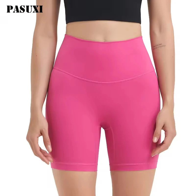 PASUXI New Women's High Waist Yoga Shorts  Scrunch Butt Quick Dry Breathable Workout Shorts High Elastic Gym Running Sportwear