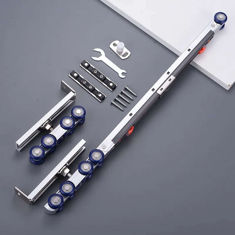 Stainless Steel Modern Sliding Folding Partition Door Hardware Track and Hanging Rail Accessories for Bedroom