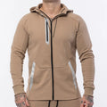 Men's Premium Heavyweight Hooded Sweatshirts Stylish Reflective Stripes Printed Cotton Blank Custom Embossed Logo Vintage
