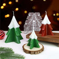 A63 LifeTop 3D Acrylic Christmas Tree Shape Candle Molds Transparent Christmas Plastic Candle Wax Mold