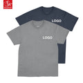 SK Men's Casual Short Sleeve Fashion T-Shirt Custom Logo Breathable Polyester/Cotton Solid Custom Dyed Print Loose Fit Screen