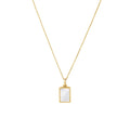 Nagosa Jewelry Wholesale Gold Jewelry 925 Sterling Silver 18k Gold Vermeil Mother of Pearl Rectangle Necklace