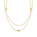 Korean Minimalist Star Necklace Double Chain Stainless Steel Beads Necklace Non Tarnish Waterproof Jewelry for Women Gift