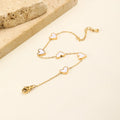 Dreamshow Heart Shell Jewelry Fashion Bracelets Women 18k Gold Plated Stainless Steel Jewelry