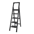 Portable Household 4-step Folding Telescopic Extension Ladder Anti-slip Aluminum Alloy Modern Apartment Use