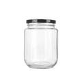 Wholesale Sale 730ml Empty Clear Round Food Grade Seal Glass Storage Jar Jam Sauce Canned Pickle Custom Glass Jar