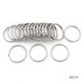 304 Stainless Steel Round Metal Split Key Ring 32mm Wire Key Ring for Bag Key Chain Collar Tag