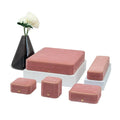 Beauty Color pink Velvet Packaging Box with Eight Corner Design for Diamond Packaging