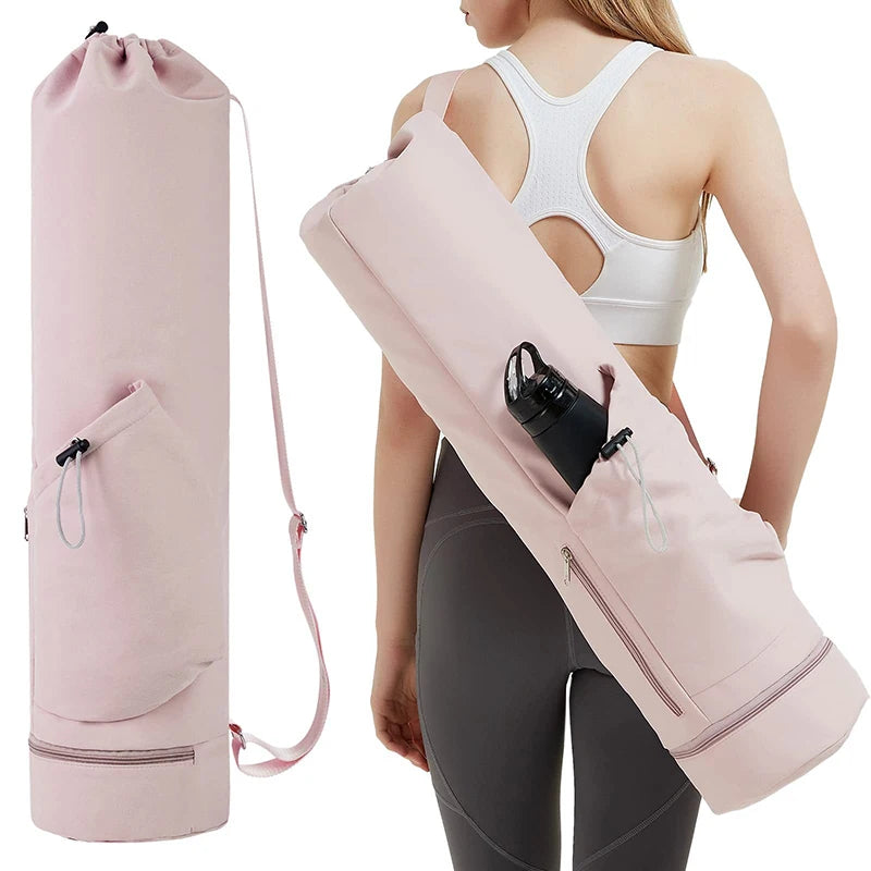 Compact Waterproof Yoga Mat Bag with Adjustable Shoulder Strap for Enthusiasts and Travelers