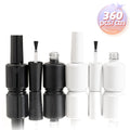 New Arrival Empty Glass Containers Round Shape White Black 15ml Packaging Gel Uv Nail Polish Bottle