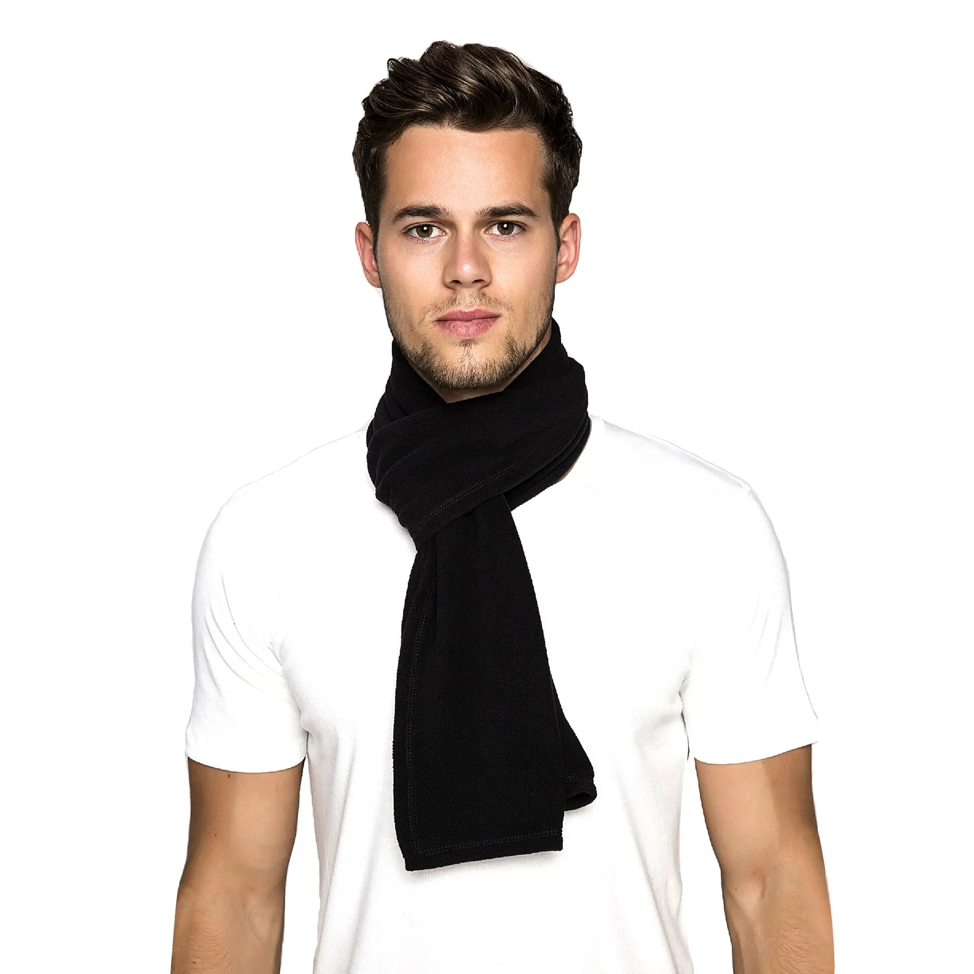 Thermoform Unisex Polyester Fleece Winter Quick Dry Durable Breathable Lightweight Scarf Neck Gaiter Black