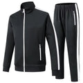 Wholesale Men's Sport Set Long Sleeve Active Sports Outfits 2 Pcs Half-zip Track Suits Autumn Printed Spandex/Polyester