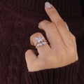 Custom Designed Emerald Cut Moissanite Engagement Ring 14K Gold Plated IGI Certificate Women's Wedding Gift Luxury Party Diamond
