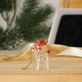 Customizable Glass Christmas Ornament and Etched Tree Stand with Crystal Accents CE Certified