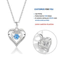 D667 925 Sterling Silver Love Heart Necklaces Silver Necklace Zircon Pendant Necklaces for Women Jewelry Gift for Women Mom