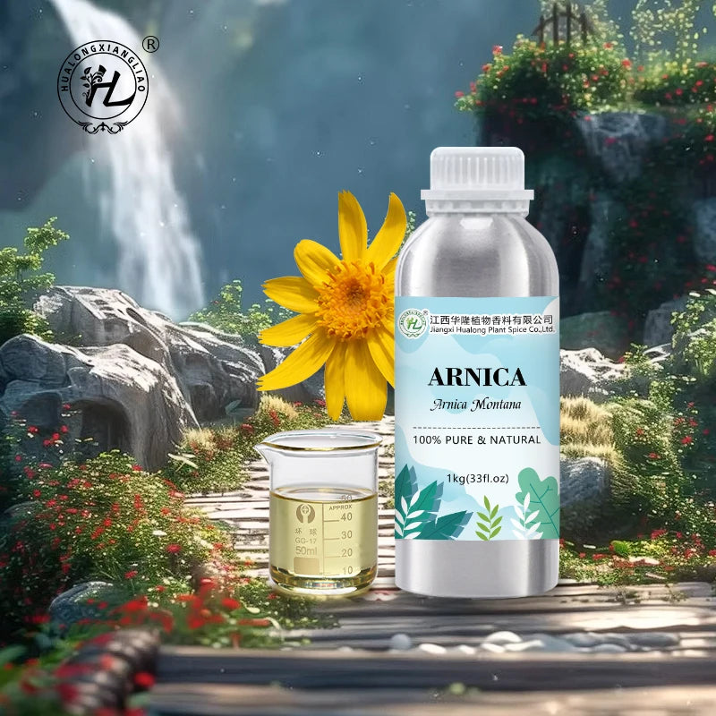 Arnica Essential Oil for Massage - 100 Pure Natural Arnica Montana Flower Infused Oil Carrier Oil | Wholesale Price 1Kg