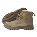 Steel Toe Safety Shoes Anti Smash Anti Puncture Suede Upper Kevlar Midsole Industrial Winter Work Boots Warm Fur Lining